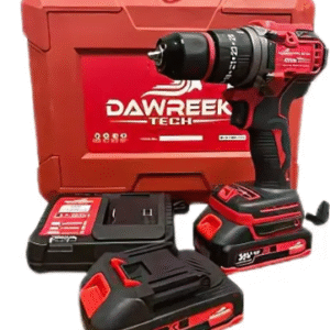 DAWREEK 36W DARBELİ ŞARJLI MATKAP KÖMÜRSÜZ TAŞIMA ÇANTALI YEDEK AKÜLÜ DWE-CD24 KIRMIZI