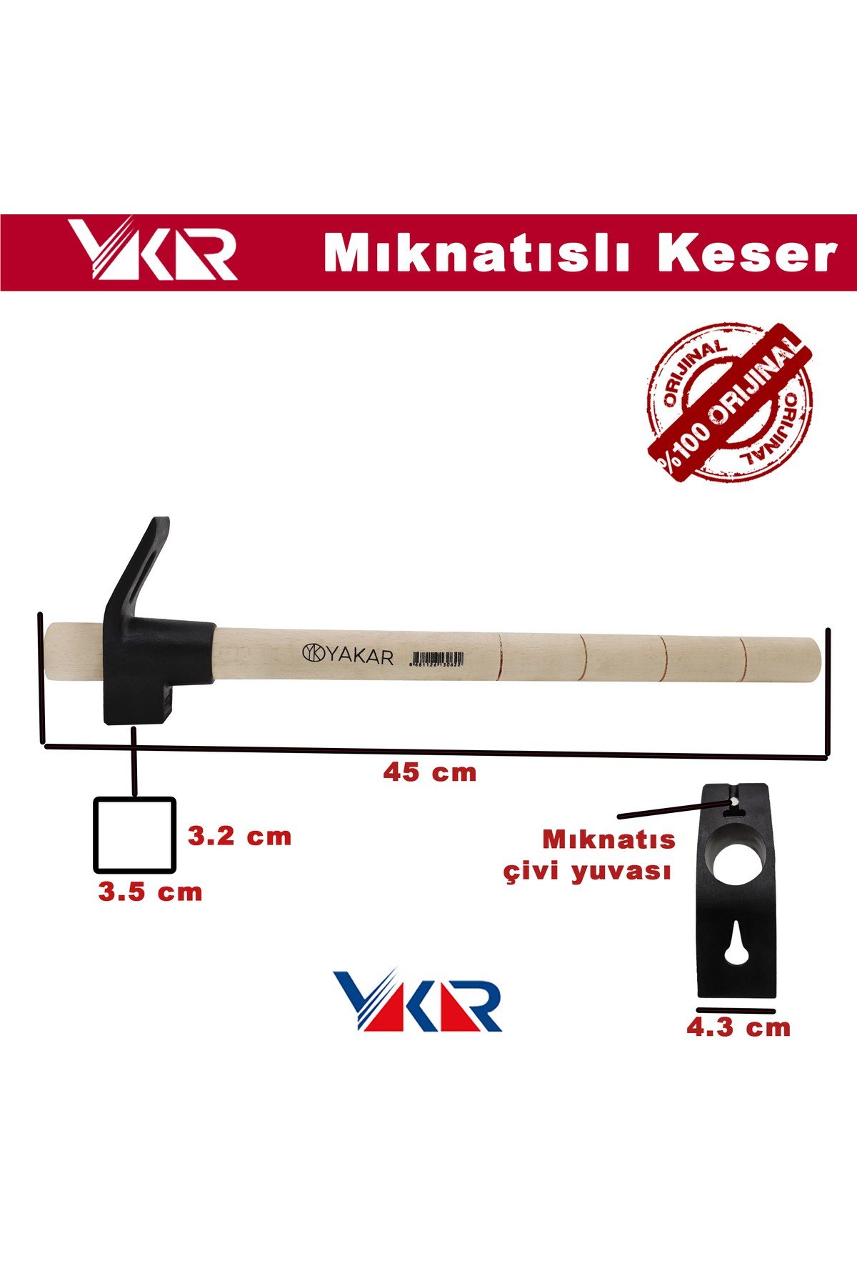 Yakar Mıknatıslı Keser Akıllı Keser (SAPLI GÖNDERİLİR.)