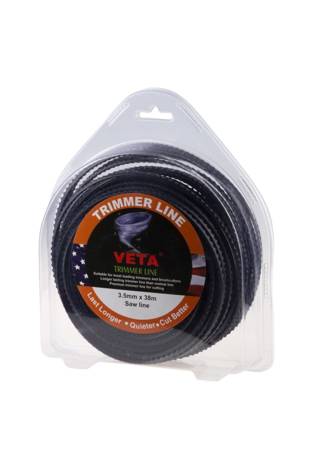 Veta 131621 Tırpan Misina Pro 3.5mm 38m Siyah Tırtıklı